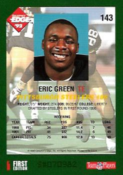 1992 Collector's Edge #143 Eric Green Back