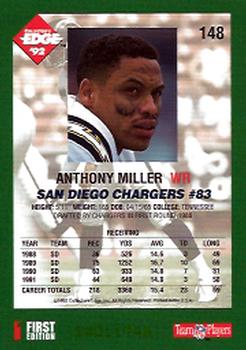 1992 Collector's Edge #148 Anthony Miller Back