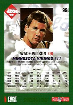 1992 Collector's Edge #99 Wade Wilson Back