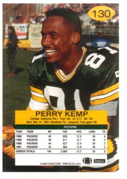 1992 Fleer #130 Perry Kemp Back