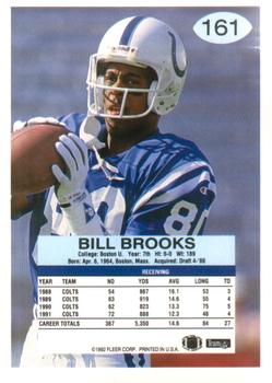 1992 Fleer #161 Bill Brooks Back