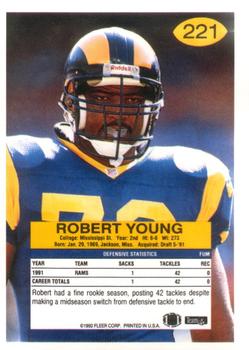 1992 Fleer #221 Robert Young Back