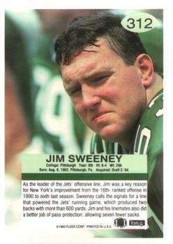 1992 Fleer #312 Jim Sweeney Back
