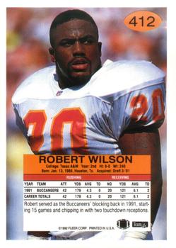 1992 Fleer #412 Robert Wilson Back