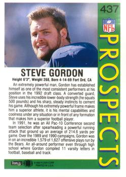 1992 Fleer #437 Steve Gordon Back