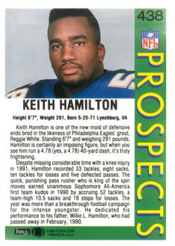 1992 Fleer #438 Keith Hamilton Back