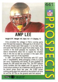 1992 Fleer #441 Amp Lee Back