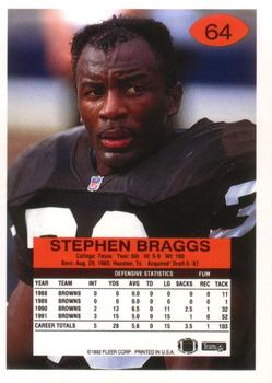 1992 Fleer #64 Stephen Braggs Back