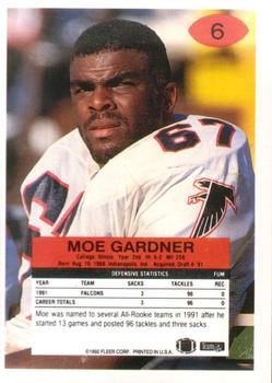 1992 Fleer #6 Moe Gardner Back