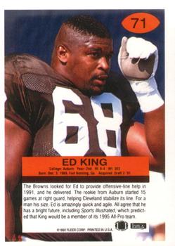 1992 Fleer #71 Ed King Back