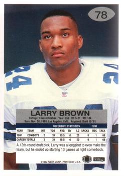 1992 Fleer #78 Larry Brown Back