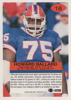 1992 Fleer #18 Howard Ballard Back