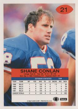 1992 Fleer #21 Shane Conlan Back