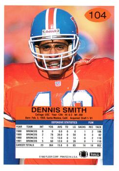 1992 Fleer #104 Dennis Smith Back