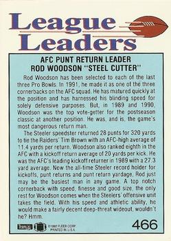 1992 Fleer #466 Rod Woodson Back