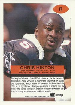 1992 Fleer #8 Chris Hinton Back