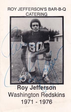 1989 Roy Jefferson's Bar-B-Q #NNOa Roy Jefferson Front