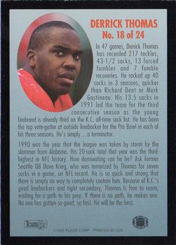 1992 Fleer - Team Leaders #18 Derrick Thomas Back