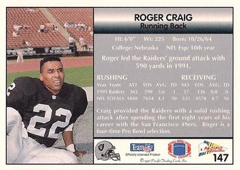 1992 Pacific #147 Roger Craig Back