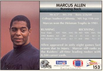 1992 Pacific #153 Marcus Allen Back