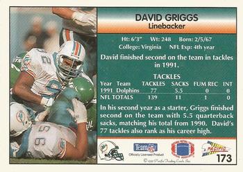 1992 Pacific #173 David Griggs Back