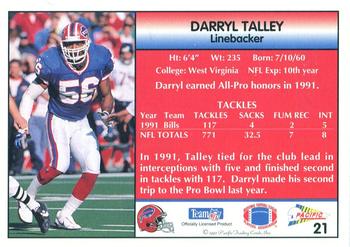 1992 Pacific #21 Darryl Talley Back