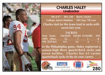 1992 Pacific #280 Charles Haley Back