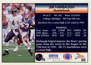 1992 Pacific #30 Jim Harbaugh Back