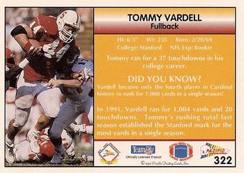 1992 Pacific #322 Tommy Vardell Back