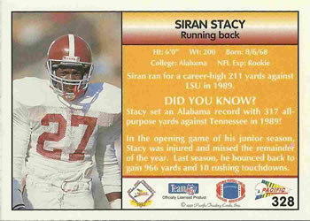 1992 Pacific #328 Siran Stacy Back