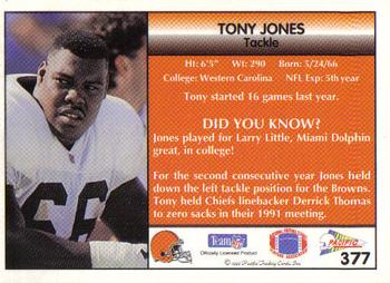 1992 Pacific #377 Tony Jones Back