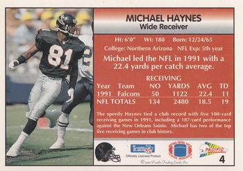 1992 Pacific #4 Michael Haynes Back