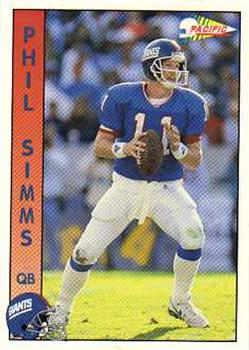 1992 Pacific #536 Phil Simms Front