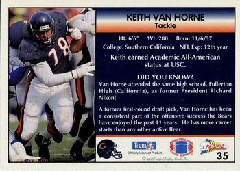 1992 Pacific #35 Keith Van Horne Back