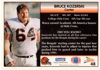 1992 Pacific #48 Bruce Kozerski Back