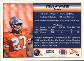 1992 Pacific #73 Steve Atwater Back