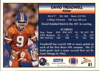 1992 Pacific #81 David Treadwell Back