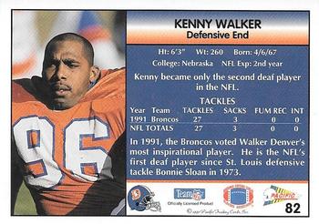 1992 Pacific #82 Kenny Walker Back