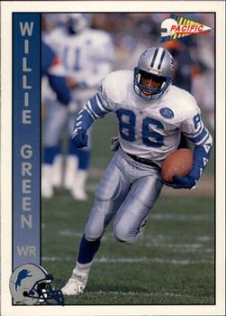 1992 Pacific #92 Willie Green Front