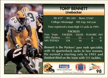 1992 Pacific #98 Tony Bennett Back