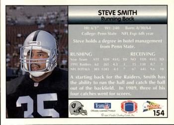 1992 Pacific #154 Steve Smith Back
