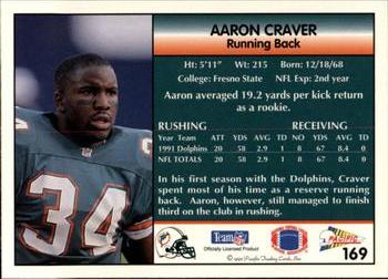 1992 Pacific #169 Aaron Craver Back