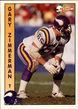 1992 Pacific #186 Gary Zimmerman Front