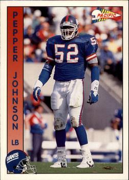 1992 Pacific #213 Pepper Johnson Front
