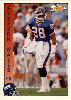 1992 Pacific #219 Everson Walls Front