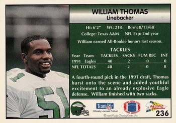 1992 Pacific #236 William Thomas Back