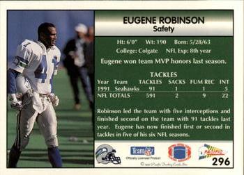 1992 Pacific #296 Eugene Robinson Back