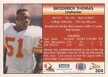1992 Pacific #304 Broderick Thomas Back