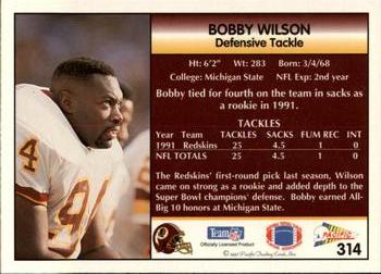 1992 Pacific #314 Bobby Wilson Back