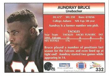 1992 Pacific #332 Aundray Bruce Back